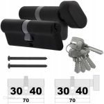 Alubrass Komplet Wkładek 40/30+G40/30 Syst. 1 Klucza Czarne KG4030CZ