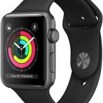 APPLE Watch Series 3 38mm Gwiezdna Szarość Czarny (MTF02MP/A)