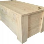 Azaris Drewniana Skrzynia Ogrodowa Kufer Ławka 82X40X38