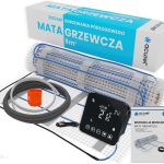 Dotykowy termostat 16A 24/7 + czujnik podłogowy + mata grzewcza 9m2 oraz akcesoria do montażu