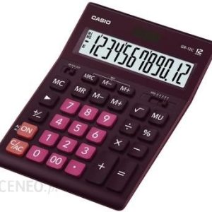 Duży Kalkulator Biurowy Casio GR-12C - kolor Bordowy