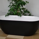 Galatea Sense 160x75cm Biały Połysk/Czarny Matt SEN16075GPNM