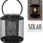 Lampion Latarnia Solarna Led W Kolorze Czarnym 22 Cm