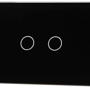 Livolo Ramka Potrójna Szklana z Miejscem Na Trzy Włączniki Podwójne Dotykowe Moduł Czarny (70222-62)