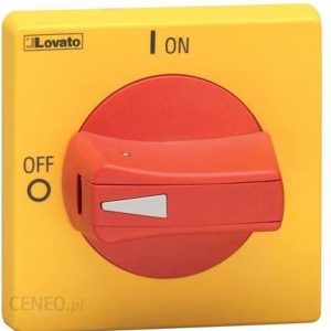 Lovato Napęd ręczny do przełączników zamknięcie na kłódkę IP65 żółto-czerwony ul508a GAX64