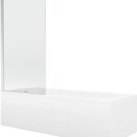 Mexen Vega 150x70cm + obudowa + parawan 1-Skrzydłowy 75cm Transparent Chrom 550115070+9007510100
