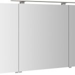 Mirró Szafka Z Lustrem Oświetlenie Led 120X70X16Cm 3 Drzwiczki Dąb Srebrny Mc121 0011 N8138