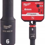 Nasadka udarowa 6 mm 1/4" długa Milwaukee 4932480255