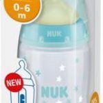 Nuk Butelka Z Wskaźnikiem Temperatury Smoczek Lateksowy 0-6Mcy M Turkusowy 300Ml (741927A)