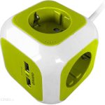Orno Przedłużacz Kostka 4-Krotny Z Ładowarką 2Xusb 1
