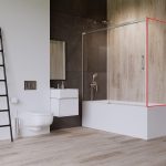 Radaway Idea S Do Dwj 80 80X150 Chrom Przejrzyste Ścianka Boczna Prawa (100050800101R)