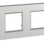 Schneider Electric Unica Ramka Poczwórna Quadro Srebrny ASA/PC IP20 9