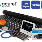 Termostat do ogrzewania elektrycznego + folia grzewcza 10m2 140W/m2 + akcesoria montażowe