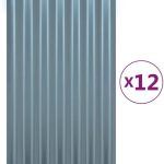 Vidaxl Panele Dachowe 12 Szt. Malowana Proszkowo Stal 60X36 Cm (319124)
