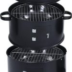 Vidaxl Vidaxl Grill Węglowy Z Wędzarnią 3-W-1 40X80cm
